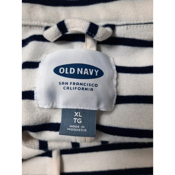 Old Navy Ivory Navy Blue striped jacket - Picture 8 of 11